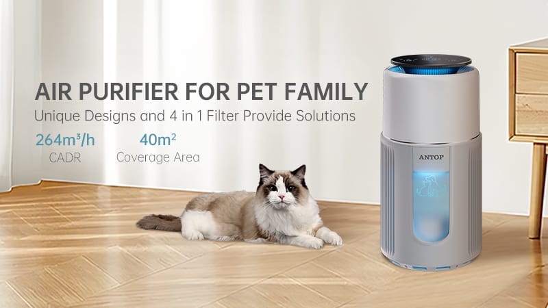 Air Purifier for Pet Family Unique Designs and 4 in 1 Filter Provide Solutions